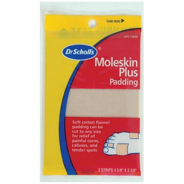 Dr. Scholls Dr. Scholls 284002 4 .63 x 3 .38in. Moleskin  3 Pack 284002